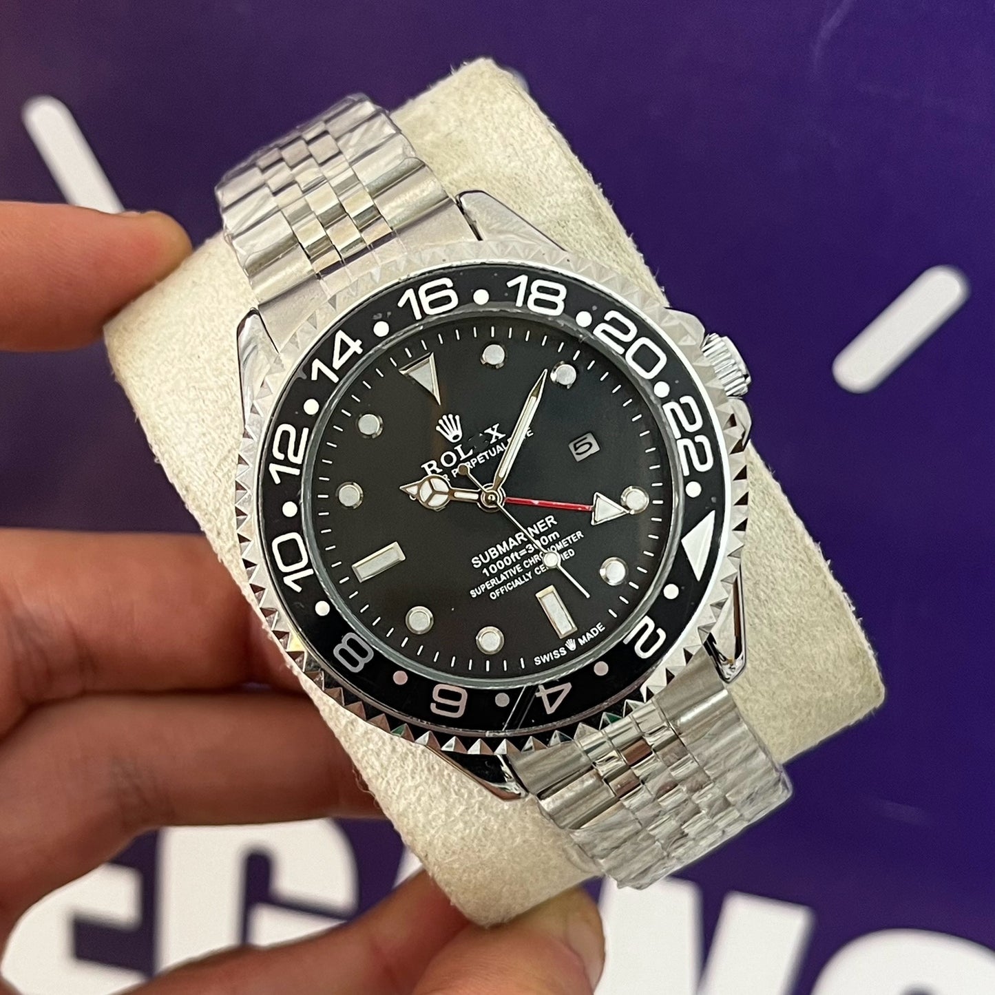 Montre rlx GMT 2T BATMAN FAKE MOTEUR