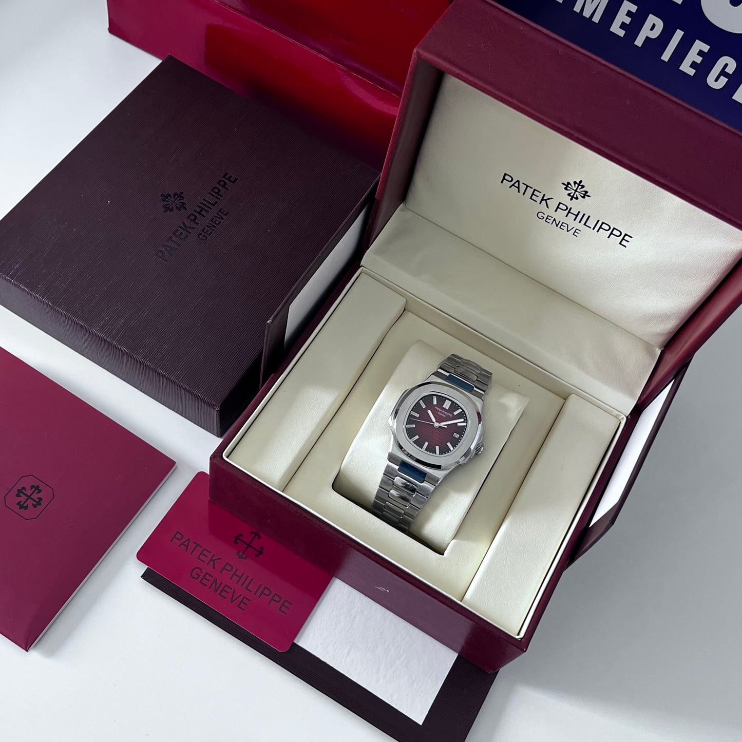 Montre PATEK nautilus mecanique AAA DEGRADE MULTI COLORS DARK