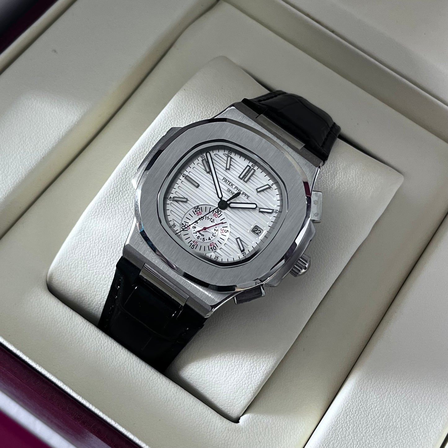 Montre PATEK CUIR mecanique AAA NOIR