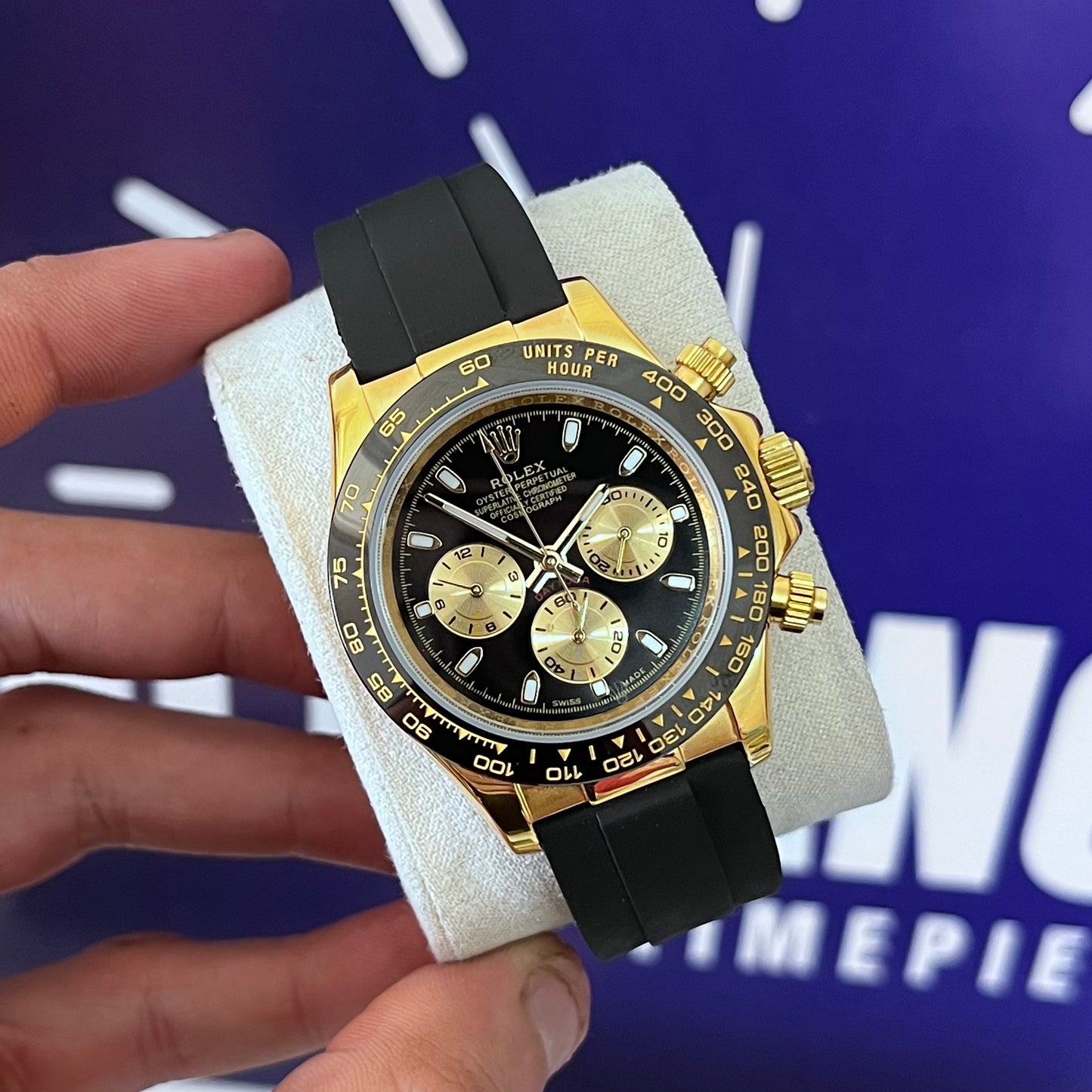 Montre rlx DAYTO mecanique SILICONE DORE NOIR AAA