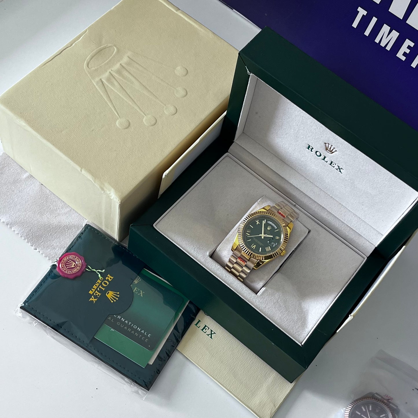 Montre rlx GOLD GREEN mecanique AAA