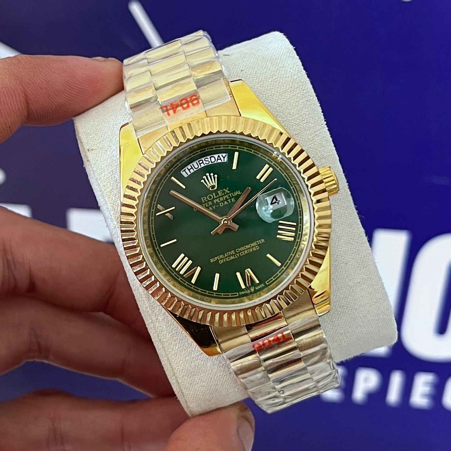 Montre rlx GOLD GREEN mecanique AAA