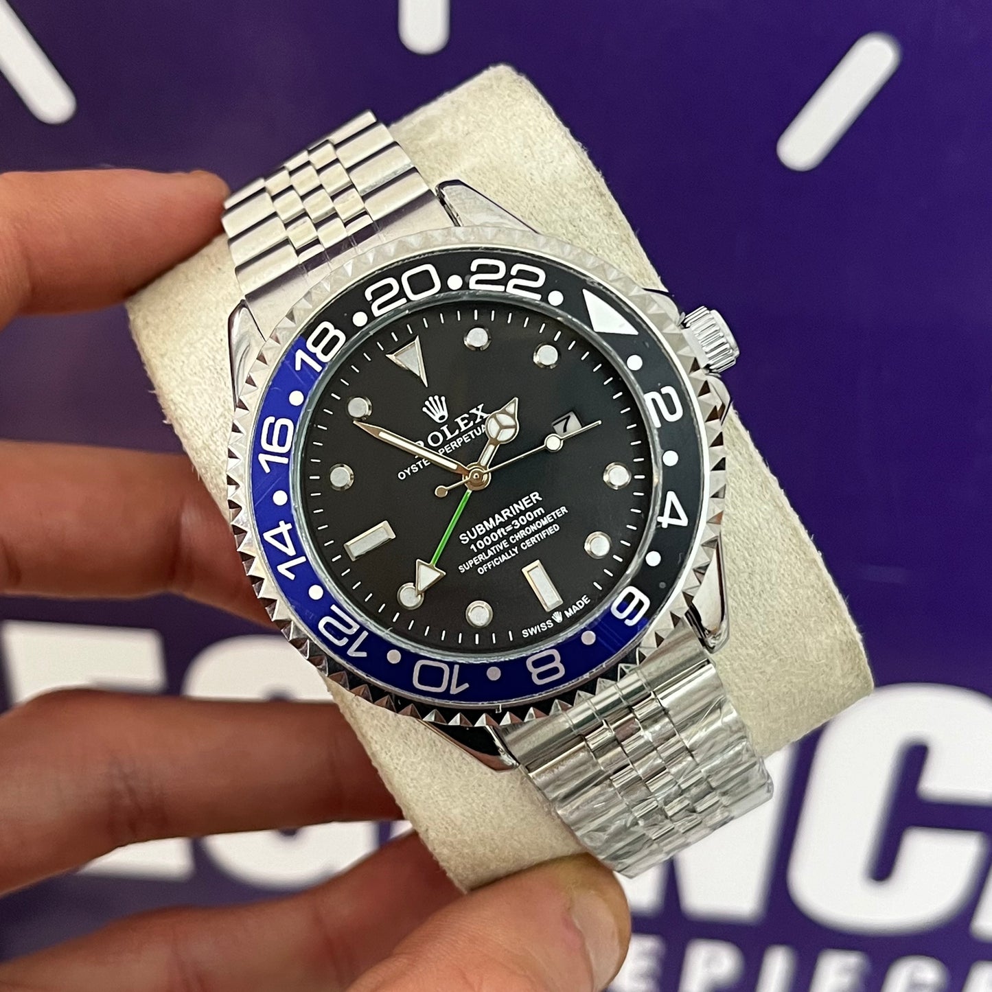 Montre rlx GMT 2T BATMAN FAKE MOTEUR
