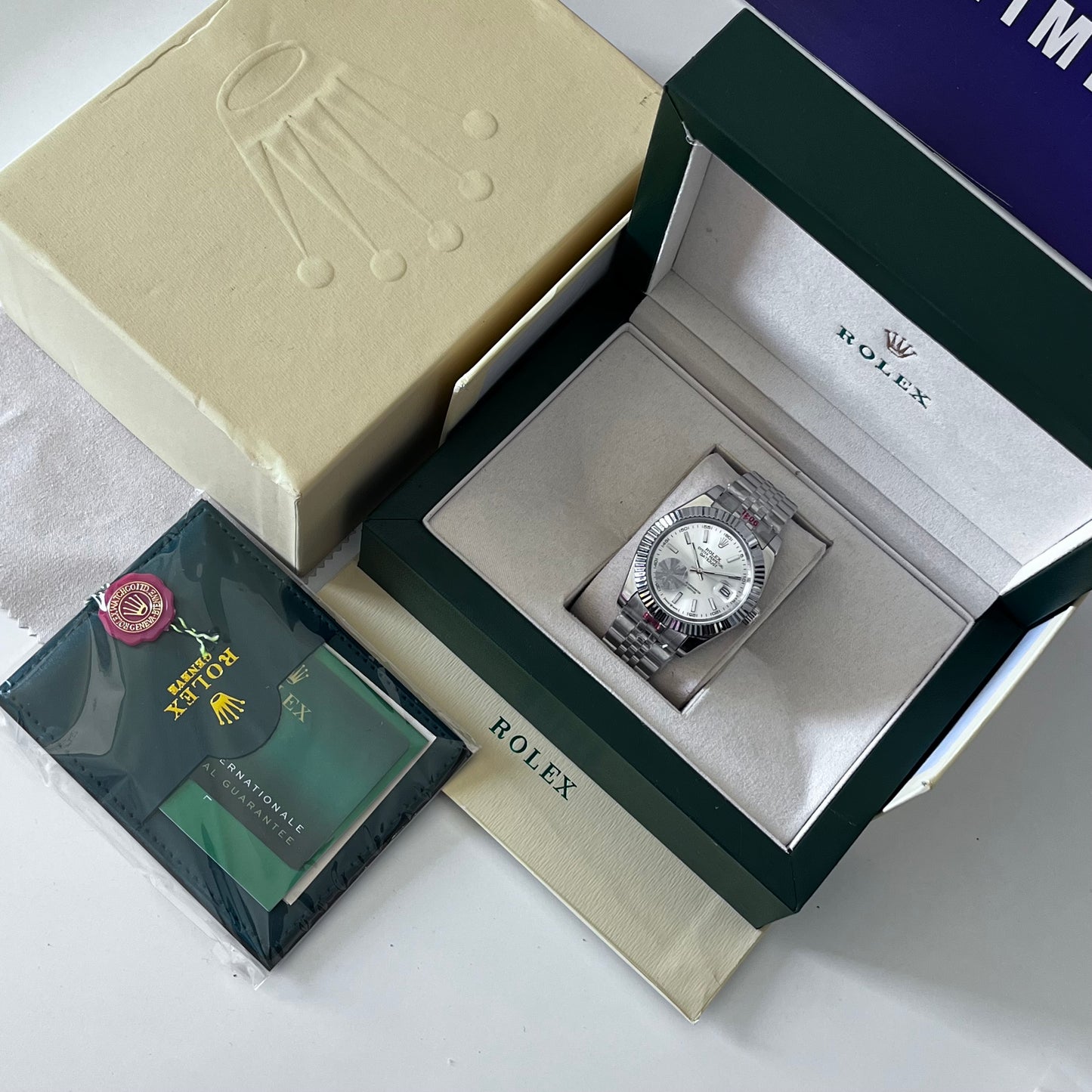 Montre rlx DATE BLANC mecanique AAA