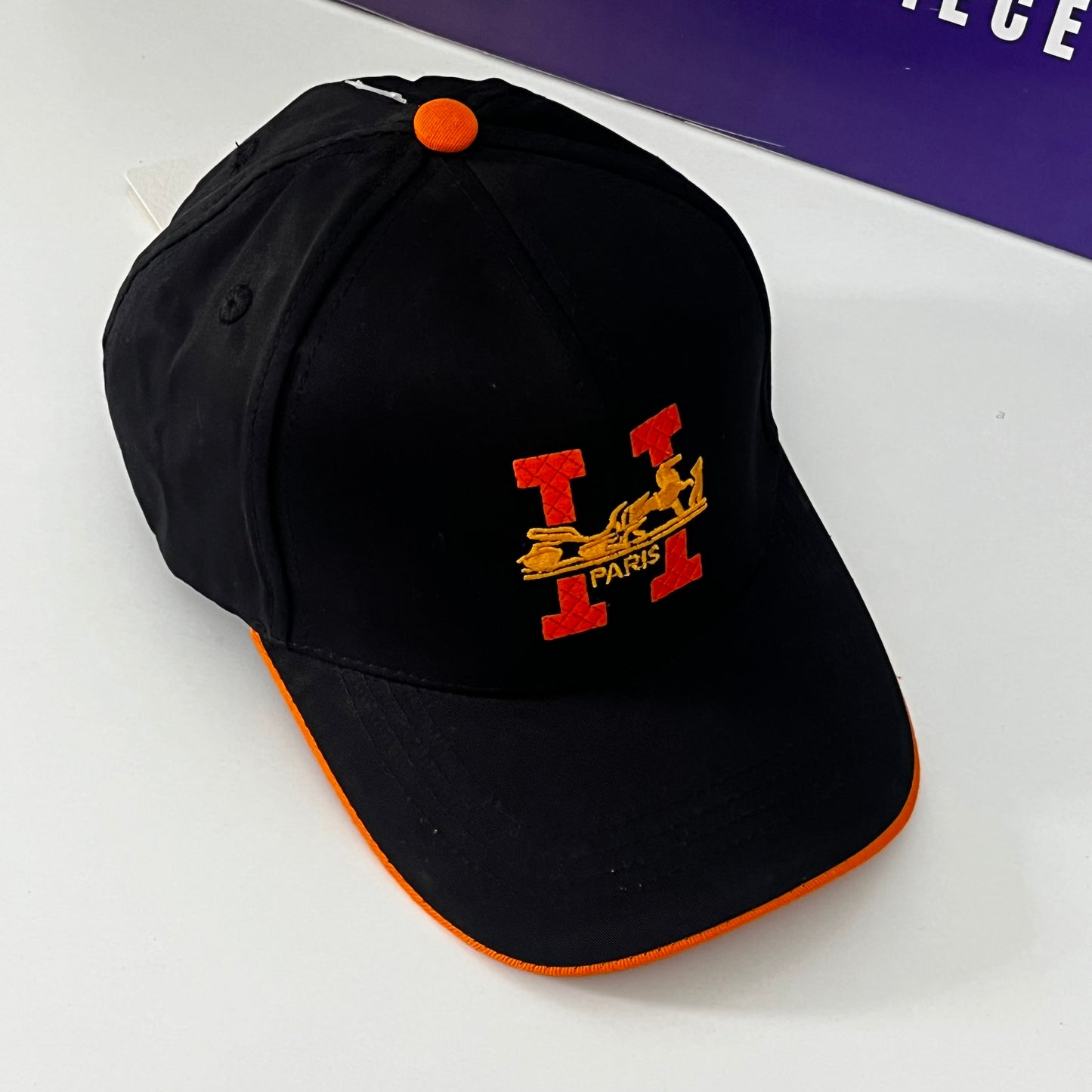 Casquette hermes noir orange 🇨🇳
