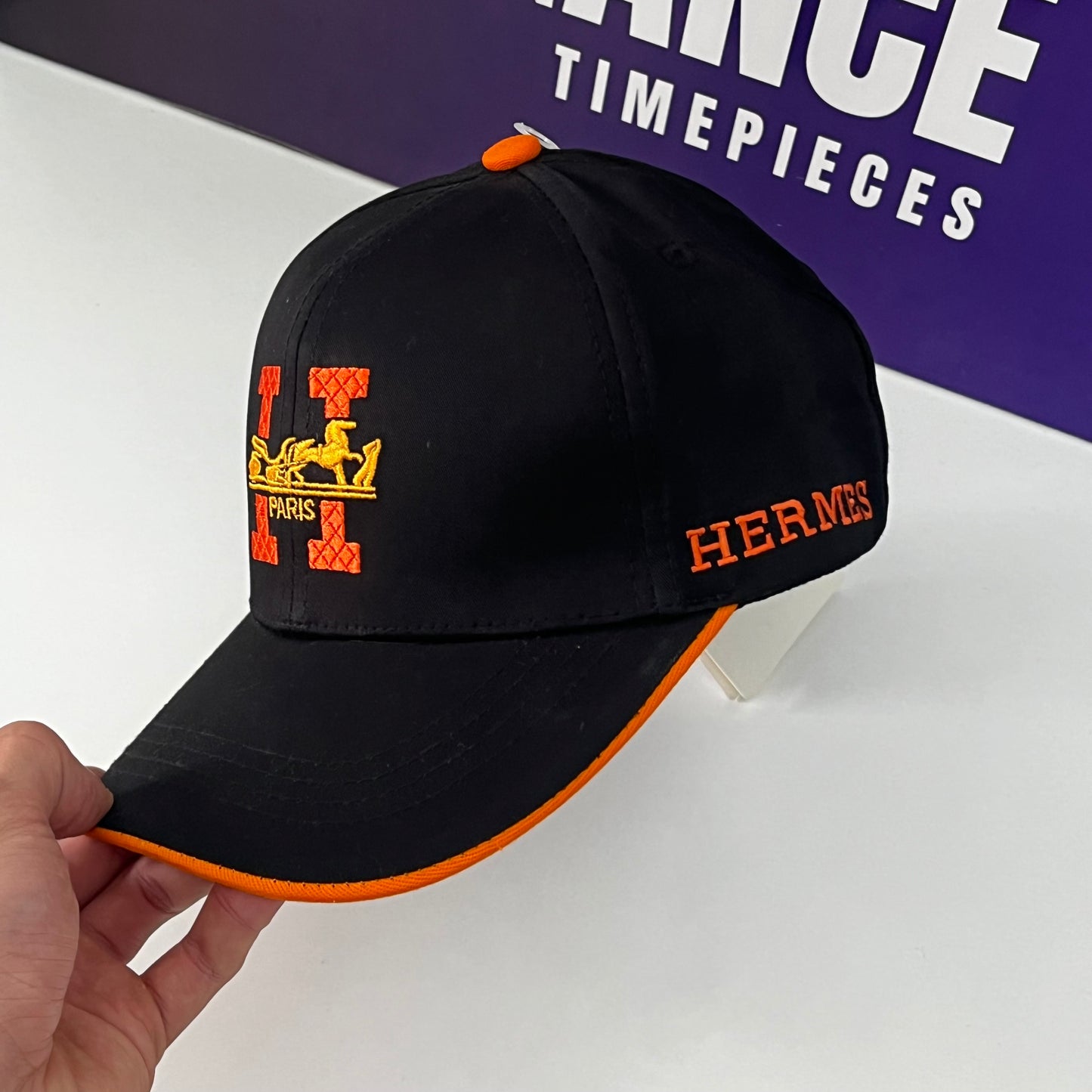 Casquette hermes noir orange 🇨🇳