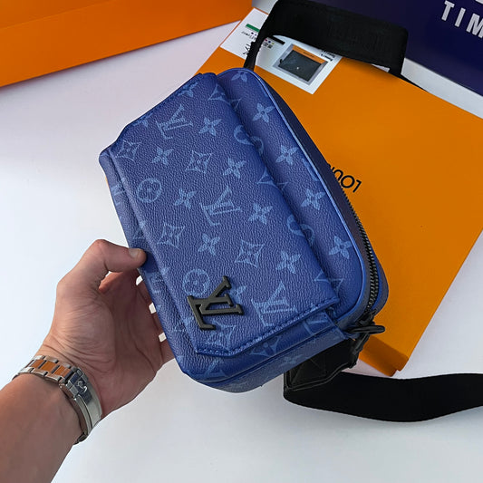 Sacoche lv 2 poches BLEU π¨π³