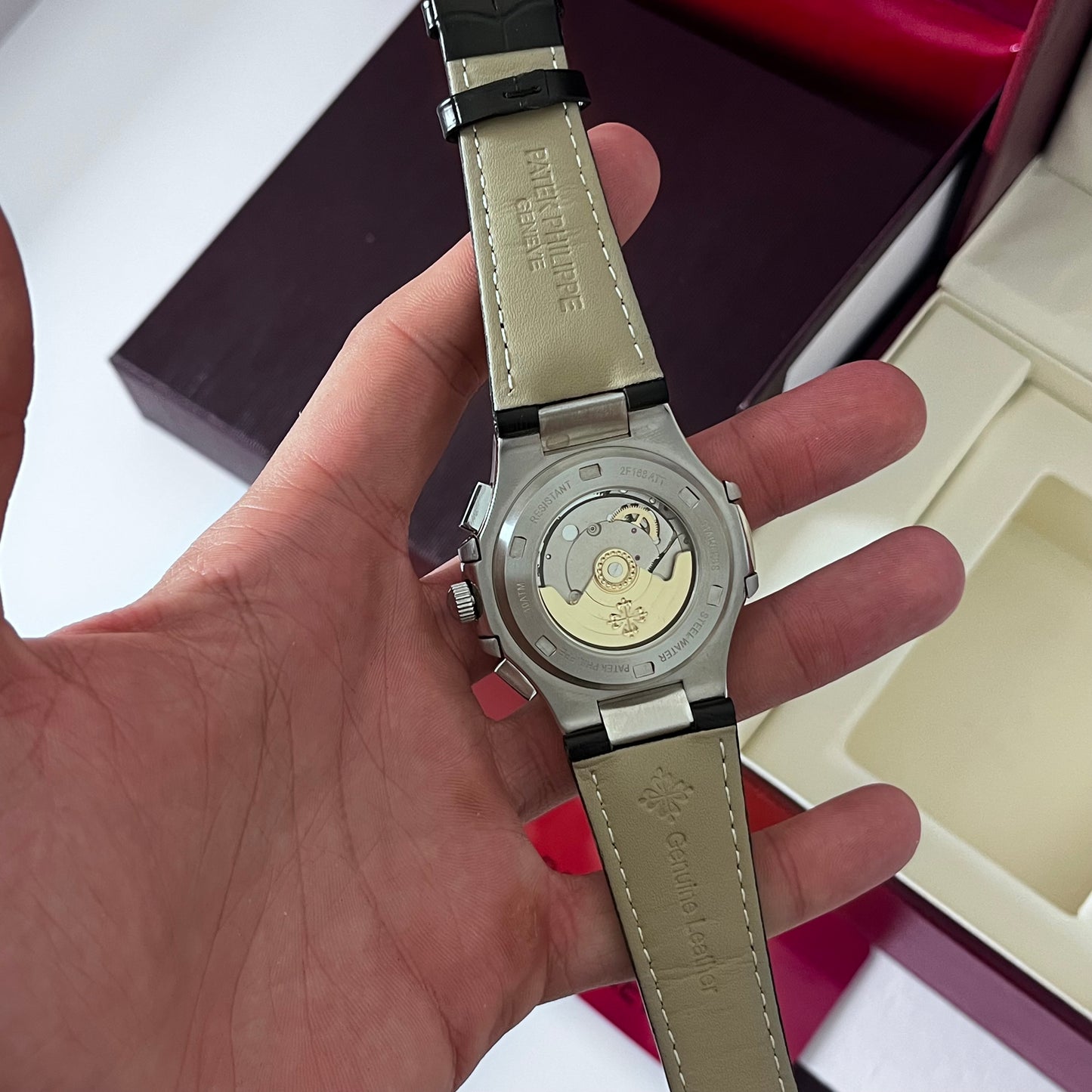 Montre PATEK CUIR mecanique AAA NOIR