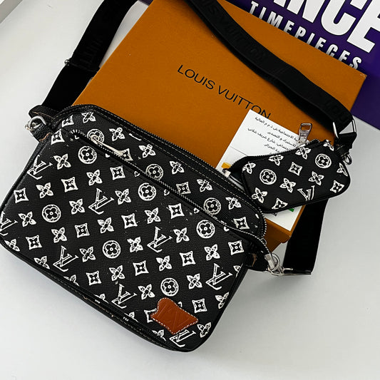 Sacoche lv trois pieces noir blanc 🇨🇳