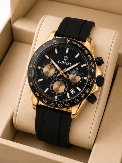 CHENXI ORIGINAL SILICONE CRONO BRONZE