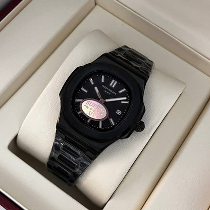 Montre PATEK nautilus mecanique HAUTE GAMME BLACK BLACK