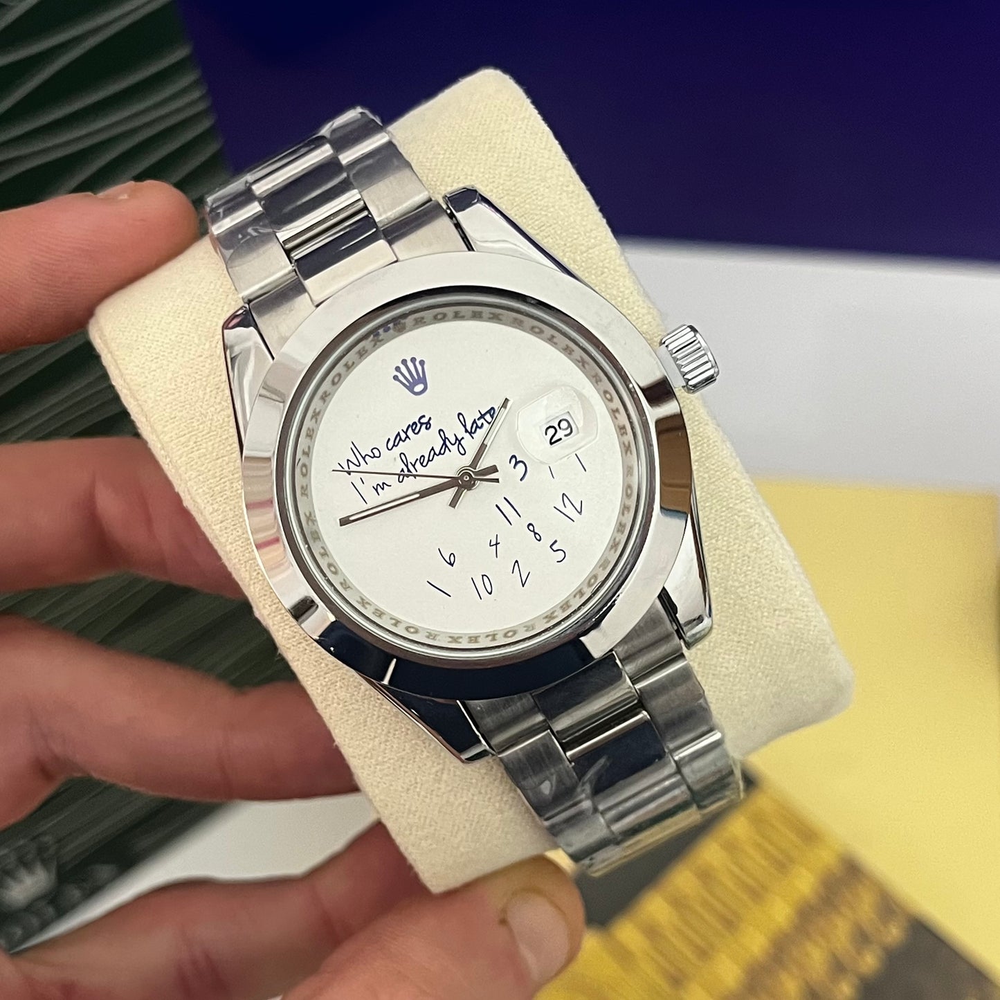 Montre rlx Who cares? Im already late
