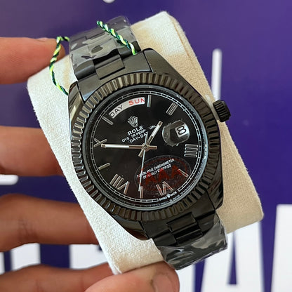 Montre rlx DAYDATE ROMAIN NUMBER BLACK acier