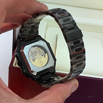 Montre PATEK nautilus mecanique HAUTE GAMME BLACK BLACK
