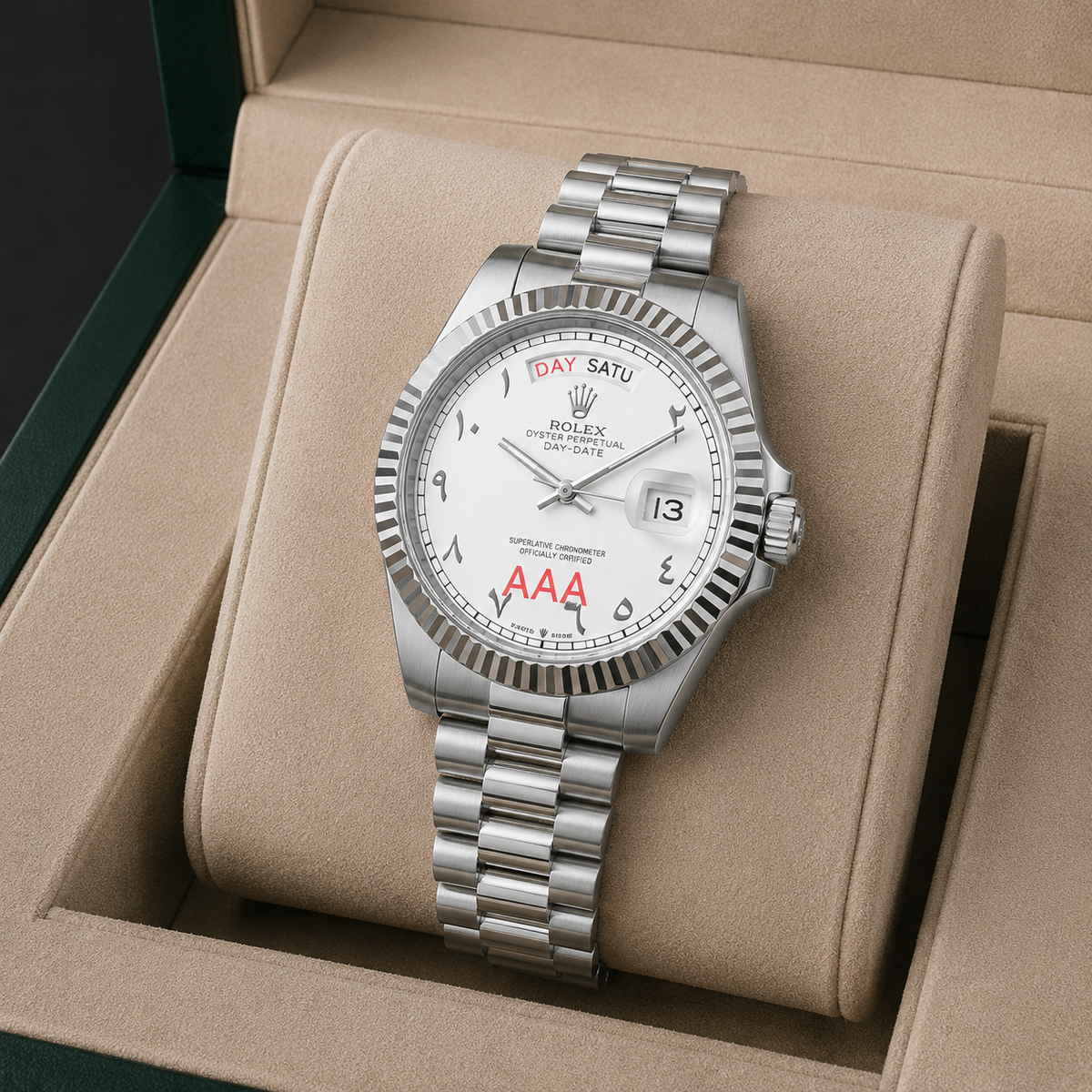 Montre rlx DAYDATE INDIEN NUMBER acier
