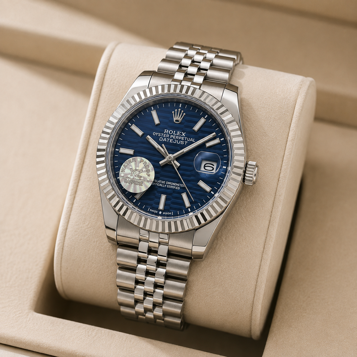 Montre rlx DATE DIAL BLEU mecanique HAUTE GAMME