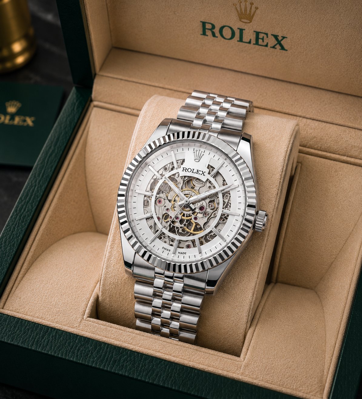 Montre rlx SKELTON MECANIQUE blanc