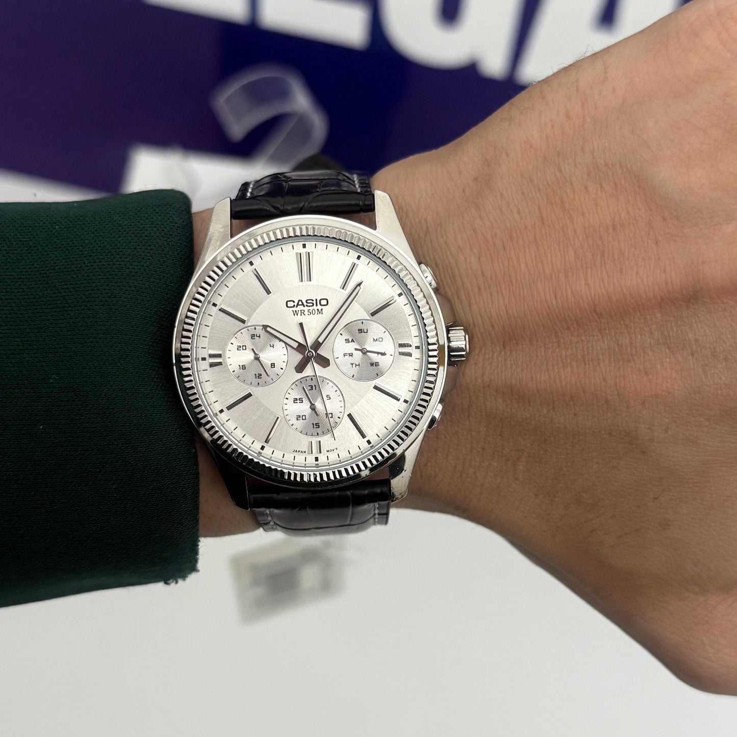 CASIO MTP 5374 CUIRE BLANC