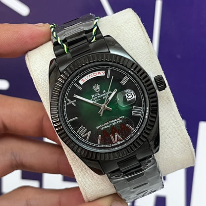 Montre rlx DAYDATE ROMAIN NUMBER BLACK acier