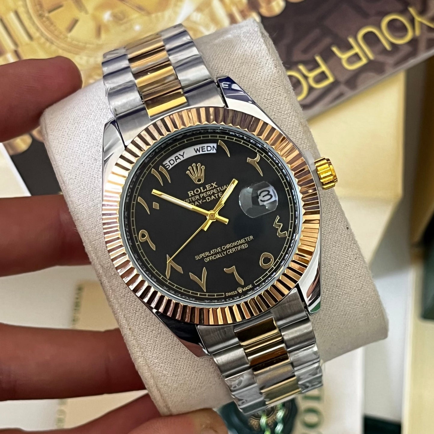Montre rlx DAYDATE INDIEN NUMBER acier
