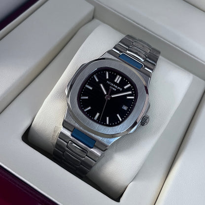 Montre PATEK nautilus mecanique HAUTE GAMME NOIR