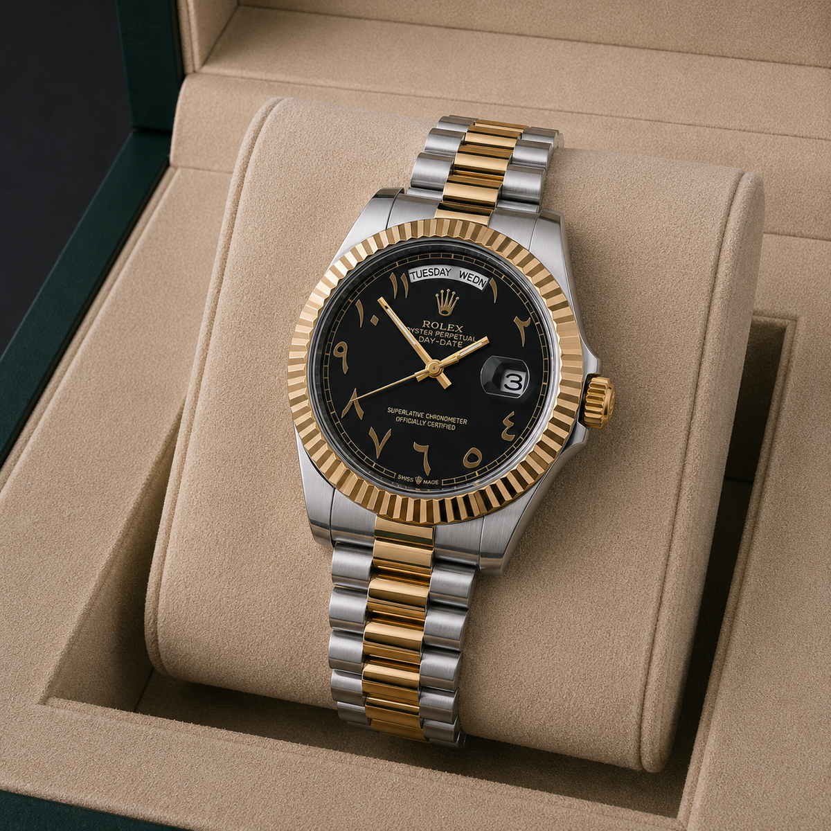 Montre rlx DAYDATE INDIEN NUMBER acier