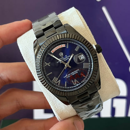 Montre rlx DAYDATE ROMAIN NUMBER BLACK acier