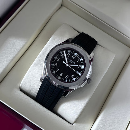 Montre PATEK nautilus SILICONE NOIR mecanique HAUTE GAMME