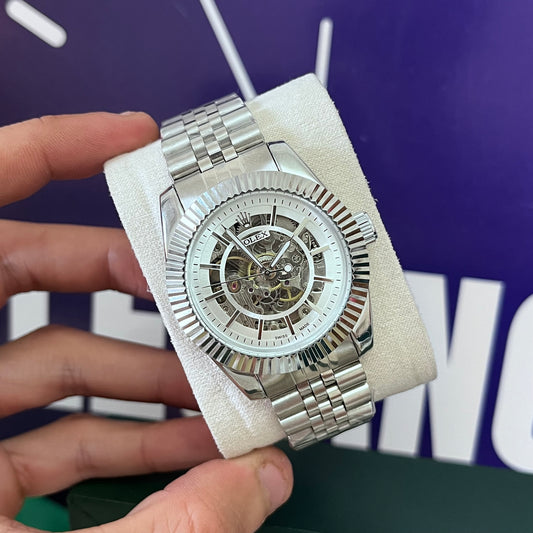 Montre rlx SKELTON MECANIQUE blanc