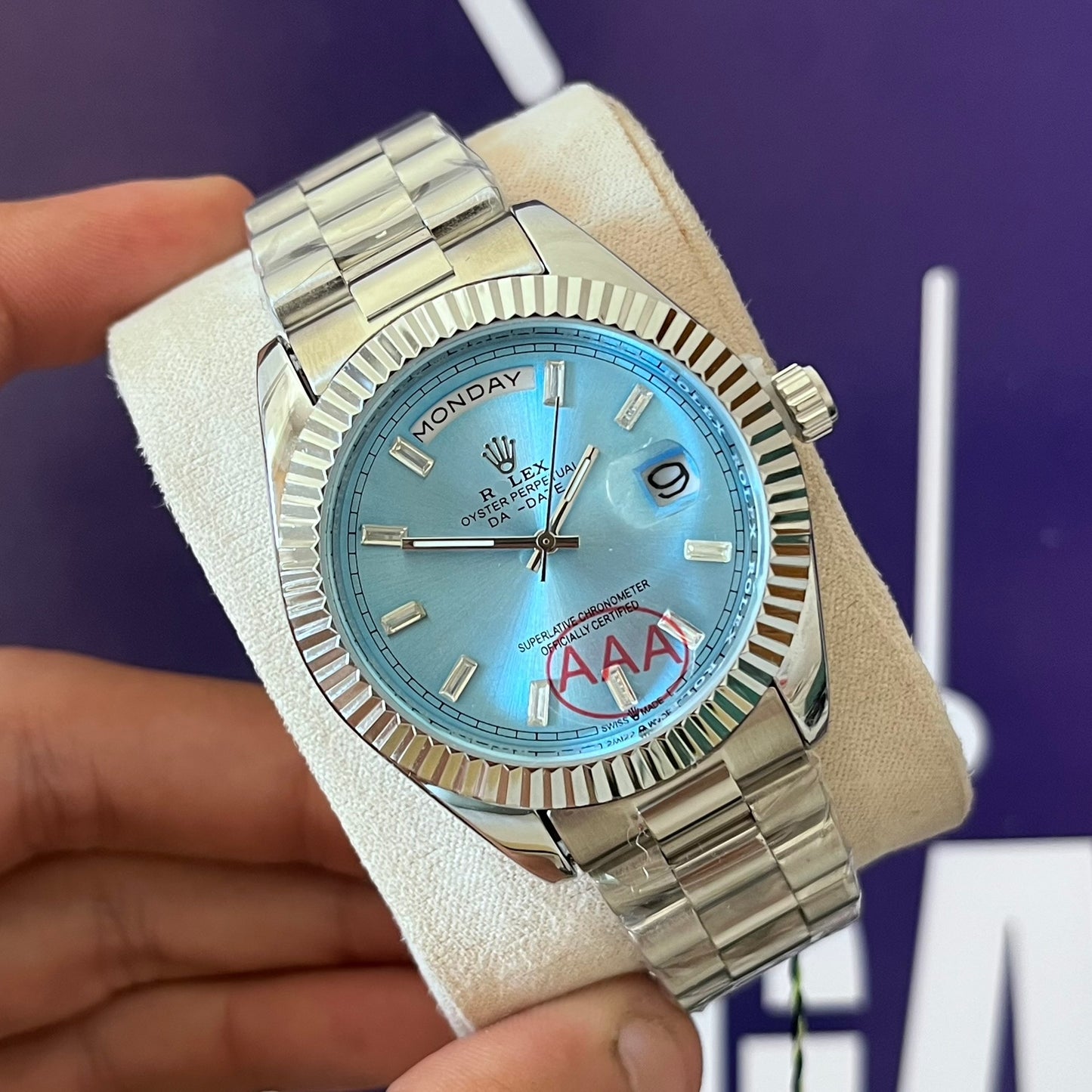 Montre rlx DAY SILVER..