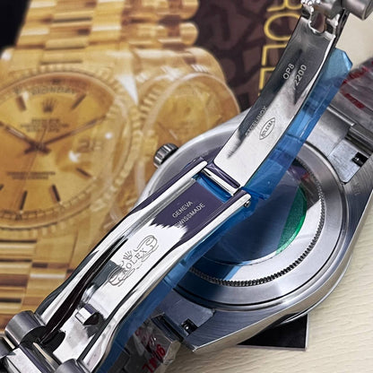 Montre rlx DATE DIAL BLEU mecanique HAUTE GAMME